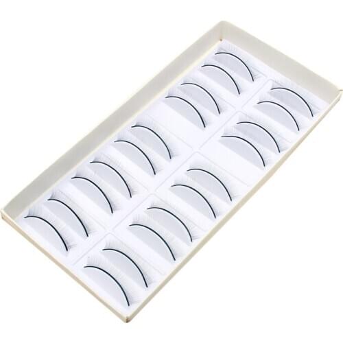 Damman Natural Long False Eyelash Full Strip Eye Lashes Extension For Learner Beginner Practice 10 Pairs/Box Practising Tools