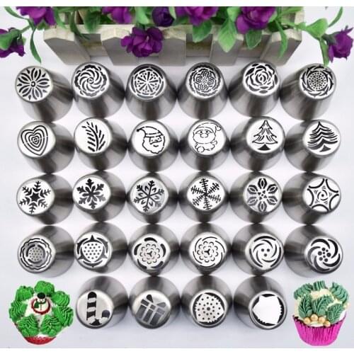 New Snow Style Pastry Nozzle New Year Christmas Snowflakes Piping Tips Fondant Cake DIY Decorating Tools