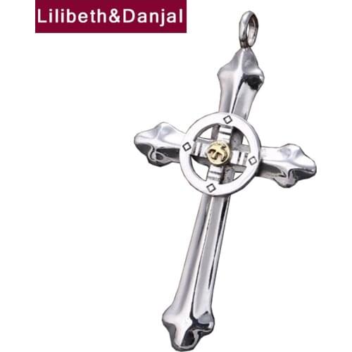 Cross Flying Eagle Necklace Pendant Real 925 Sterling Silver Punk Fashion Jewelry Accessories Women Men 2021 Free Shipping P13