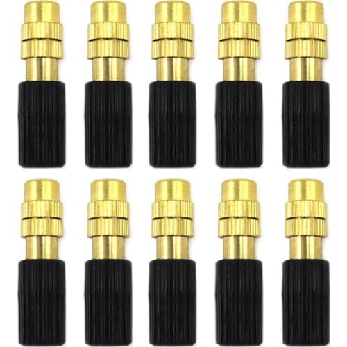 10PCS Adjustable Atomizing Copper Nozzle Connected To 4/7mm Capillary Tube Cooling Micro-Sprinkler Nozzle