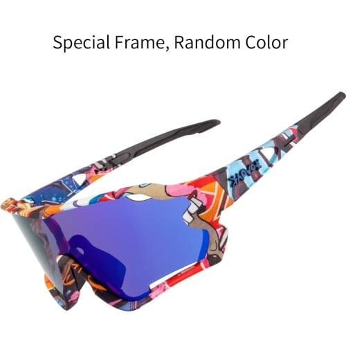 KAPVOE Polarized Sport Sunglasses for Men Road Cycling Glasses Uv400 Mountain with 5 Protection Lenses Outdoor Cycling Eyewear