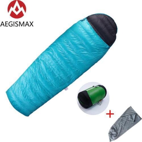 AEGISMAX Outdoor Camping EPLUS 700 Goose Down Envelope Sleeping Bag Three-Season Down Lengthened Adult Nylon Sleeping Bag