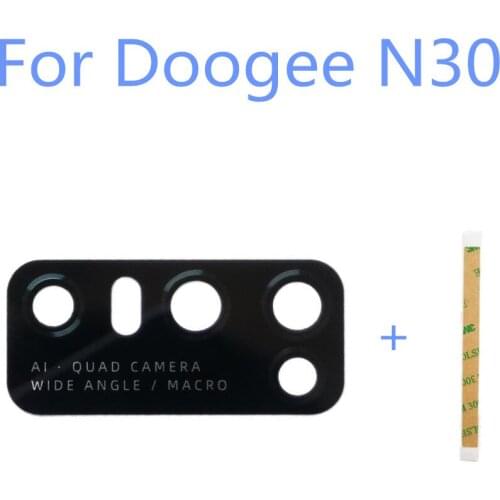 New For DOOGEE N30 Back Rear Camera Lens Glass Cover AI Quad Camera Wide Angle Macro Spare Parts Flims
