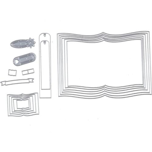 Book Border Cutting Dies Stencil For DIY Scrapbooking Embossing Album Paper Card 95AA