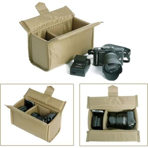 Roadfisher Waterproof Camera Backpack Padded Protect Bag Insert Partition Case Divider Lid Fit 1 DSLR 4 Lens Canon Nikon Sony