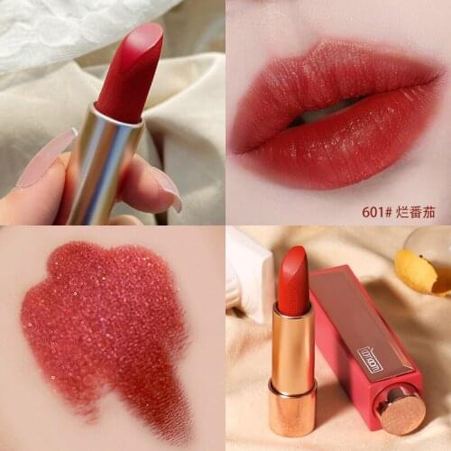 WODWOD matte lipstick press button Rose red orange colors long lasting waterproof smooth lip gloss AC338