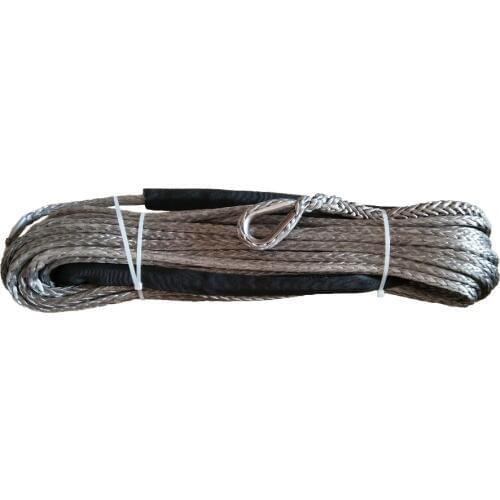 10mm x 30m grey synthetic winch line, towing rope, uhmwpe fiber rope, plasma rope for 4x4 offroad atv