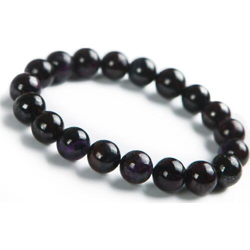 11mm Precious South African Purple Natural Sugilite Healing Crystal Round Bead Fashion Stretch Charm Bracelets For Women