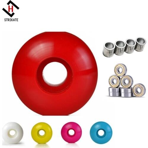 4 wheels Concave Skateboard Wheels Bearing Kit with the space Complete wheels 52X32