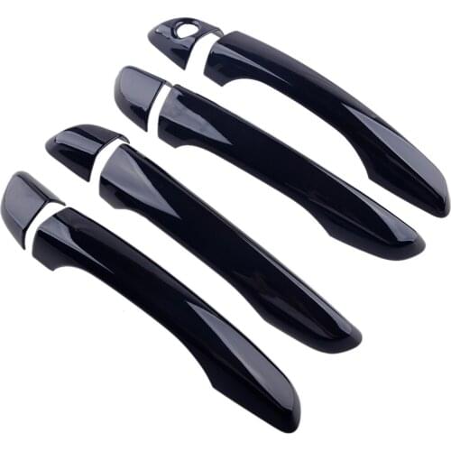 8Pcs/Set Car Glossy Black Outer Door Handle Cover Trim Without Smart Hole ABS Fit For Hyundai Elantra 2017 2018 2019 2020