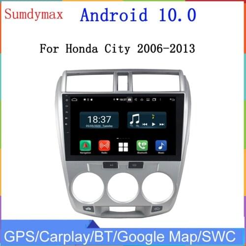10.1inch touch screen android 10 car audio stereo gps navigation player for honda city 2006-2013 car radio wifi 4G
