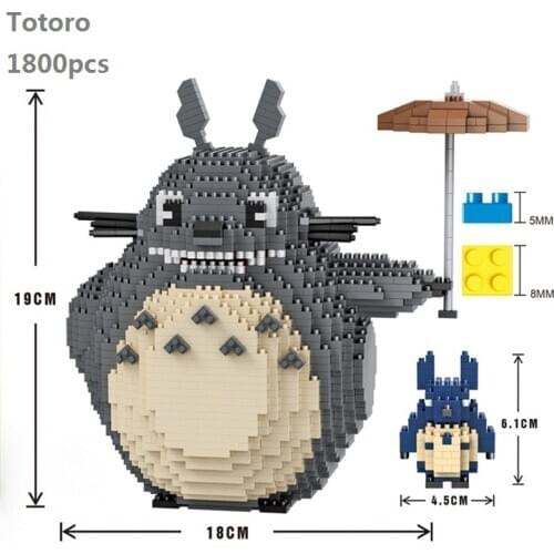 Balody Mini Blocks Big Size Alvin DIY Building Toys 2in1 Totoro Bricks Cute Cartoon Model Juguetes for Kids Gift Christmas 16007