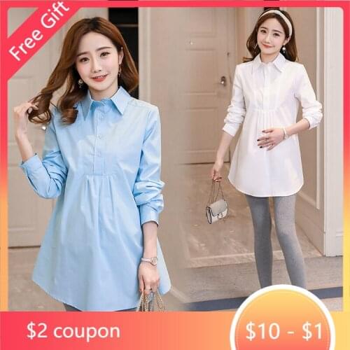 OL Formal Work Maternity Blouses A Line Loose Ties Waist Shirts Clothes for Pregnant Women Spring Autumn Pregnancy Tops