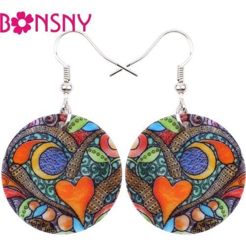 Этнические серьги Bonsny China At AliExpress