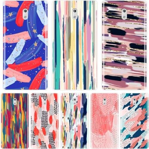 Case For Nokia 7 Plus X6 Soft Silicone Art Graffiti Stripes Abstract Aesthetic Pink Back Cover For Nokia 1 2 3 5 6 8 Phone Case