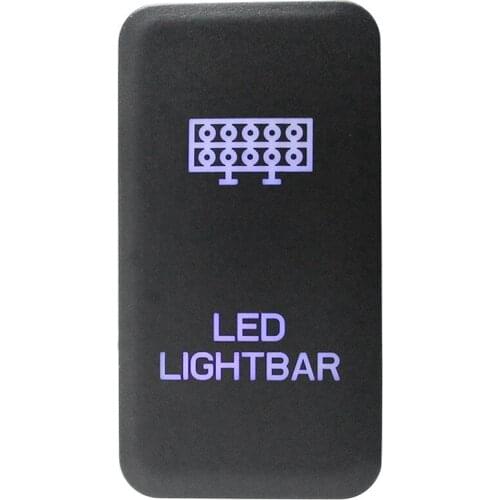For Toyota Blue LED Push Switch with Connector Wire Kit (led Light bar)