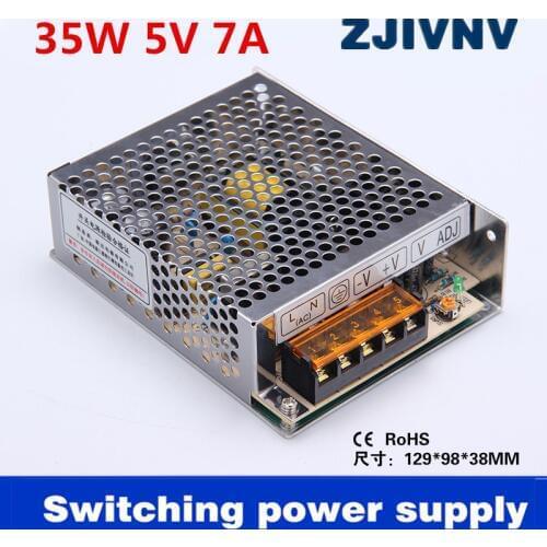 Factory ! 35W 5V 7A Single output switching power supply 220v to 5v converter smps Led power supply, cctv power supply (s-35-5)