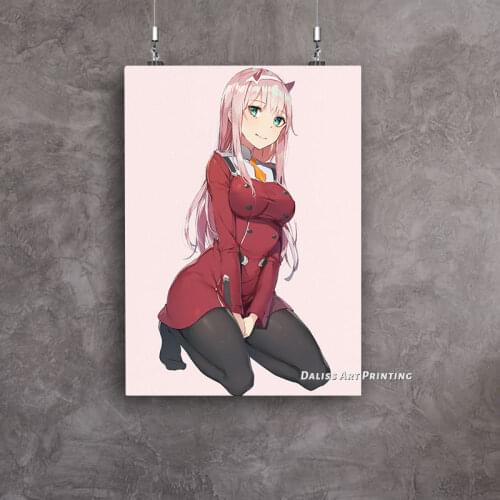 Canvas Anime Zero Two Pictures Home Decoration Paintings Poster HD Prints Wall Art Modular Living Room Framed