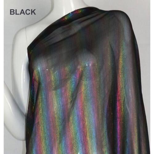 Cosplay Chiffon Fabric Colorful Stripe Bronzed Craft Fabric Shiny Fabric Bronzing Costume Dress Cosplay Fabric DIY 1M/lot