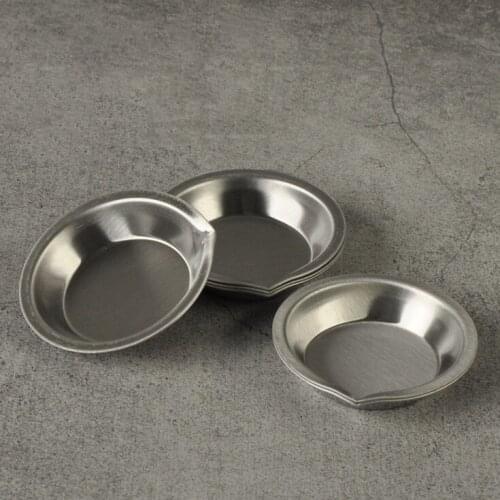 Metal Stainless Steel Palette Practical Coloring Plate Painting Tool DIY Oil Watercolour Painting Pallet Small Round Paint Tray