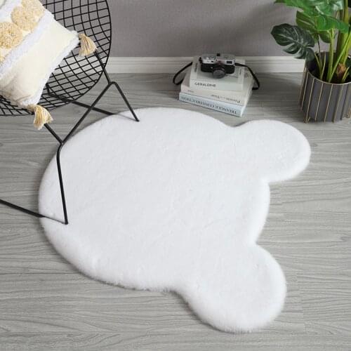 Cartoon Bear Livingroom Carpet Mordern Soft Floor Area Rug Decor Shaggy Bedroom Kids Room Faux Fluffy Mat