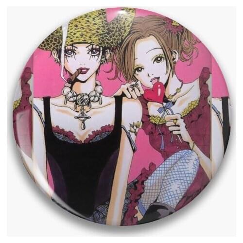 Nana Hachiko X Nana Ai Yazawa Soft Button Pin Metal Cartoon Cute Women Funny Clothes Badge Collar Jewelry Brooch Lapel Pin