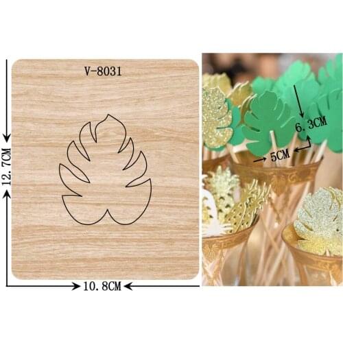 New card leaf wooden dies cutting dies for scrapbooking Multiple sizes V-8031