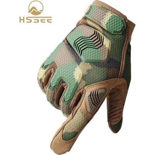 HSSEE official authentic tactical gloves natural rubber high-quality nylon outdoor sports gloves non-slip army tactical gloves