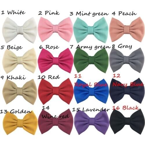 Wholesale 48pc/lot New 5" Solid Waffle Texture Hair Bows with Clips or Headbands Kids Hairpins Headbands For Girls Kids Headwear