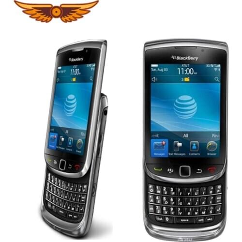 Origianl Unlocked BlackBerry Torch 9800 GSM 3.2 Inches 5MP Camera Blackberry OS QWERTY Keyboard GPS WIFI Cellphone