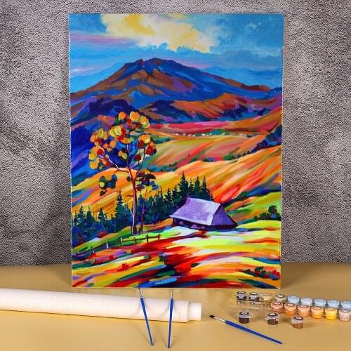 Landscape September DIY Painting By Numbers Complete Kit Oil Paints 40*50 Oil Painting New Design Crafts For Wholesale