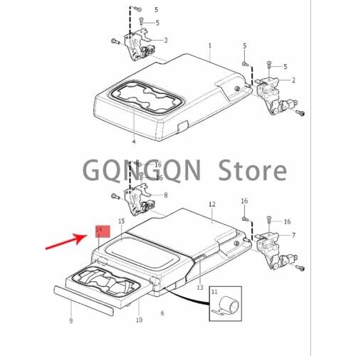 CAR rear seat armrest box frame 2016-2020vol voxc60 v90 cross country v90 v60 s90l s90 frame rear seat armrest