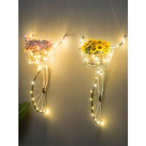 Industrial Bicycle Wall Lamps Bar Hotel Living Room Wall Decoration Wall Lights Clothing Store Iron Bicycle Night Light Fixtures