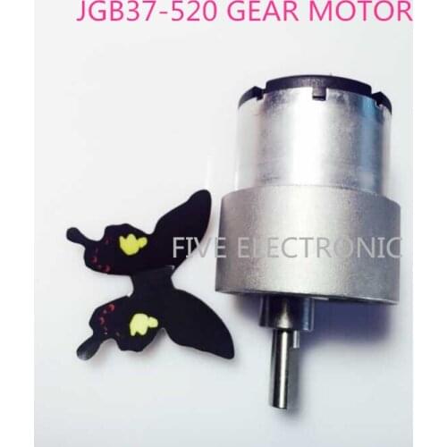 12-24V JGB37-520 DC Gear Motor,37GB520 Metal Gear Large torque Long-life. use for robot/DIY models / electronic Toys