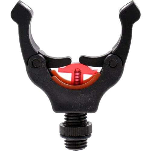 Fishing Rod Butt Lock Rod Rest Head Y Shape Gripper for Rod Pod/Bank Stick/Buzz Bars, Black