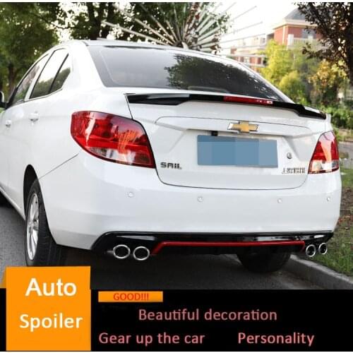 For 2015-2018 Chevrolet Sail 3 Spoiler Sport ABS Material Car Rear Wing Primer Color For New SAIL Trunk Rear Spoiler decoration