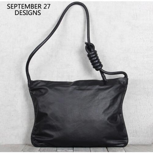 New Fashion Messenger Bag Ladies Genuine Leather Handmade Luxury Men Shoulder Crossbody Handbag Casual Zipper Big Capacity Bags