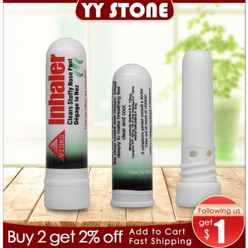 Thailand Mint Cylinder Nasal Inhaler Refresh Brain Anti Fatigue Cure Stuffy Nose Rhinitis Nasal Aspirator