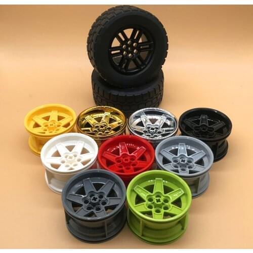Technical automobile block moc-92912+15038 wheel hub tire 94 * 38mmdiy assembly children toy gift model ev3