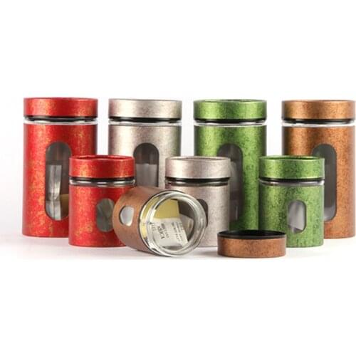 Xin Jia Yi Packaging Tea Glass Container Plastic Screw Lid With Clear Window Empty Coffee Dry Fruit Wedding Boxes