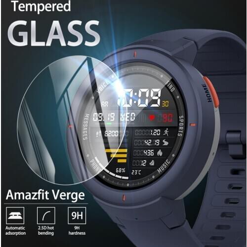 5Pcs 9H Premium Tempered Glass For Huami Amazfit Verge Smartwatch Screen Protector Film Accessories for Huami Amazfit Verge