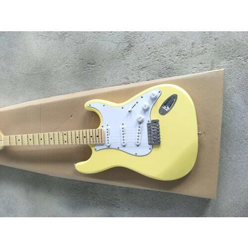 Factory store scallop fingerboard, SSS pickup truck, retro yellow butter guitar, big head electric guitar, free delivery