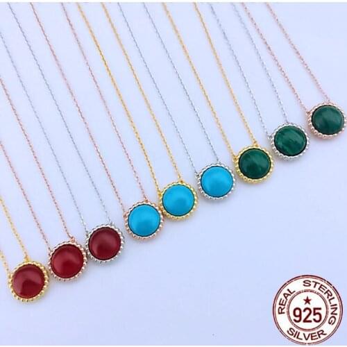 925 sterling silver necklace personality fashion style color retro ball shape new girlfriend gift hot