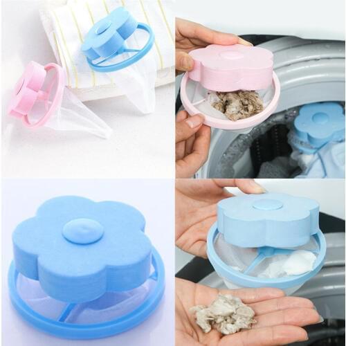 1PC Hot Mesh Filter Bag Floating Washing Machine Wool Hair Removal Cleaning