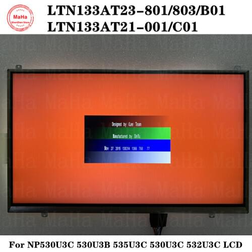 13.3" For NP530U3C 530U3B 535U3C 530U3C 532U3C LTN133AT23-B01 LTN133AT23-801 LTN133AT23-803 LTN133AT21-001 C01 Laptop LCD Screen