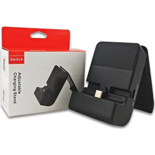 2 in 1 Adjustable USB Type C Charging Dock Station Stand Quick Charger for Nintend NS NX Switch Console