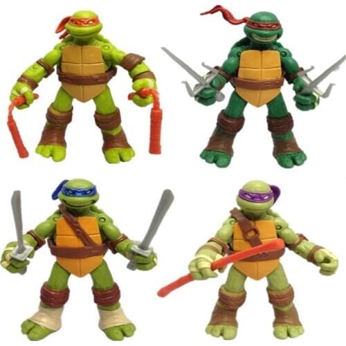 2020 New PVC 12CM Anime figures Leonardo Donatello Michelangelo Raphael action figures model turtles toy