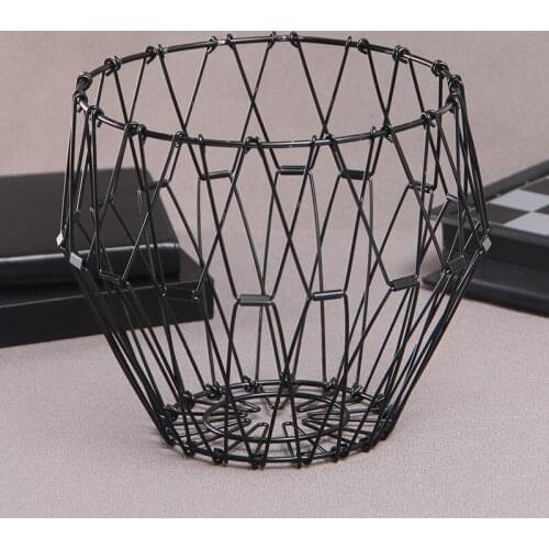 2021 Variety Fruit Basket Multi-shaped Hollow Stainless Steel Fruit Basket Creative Telescopic Folding Storage Basket