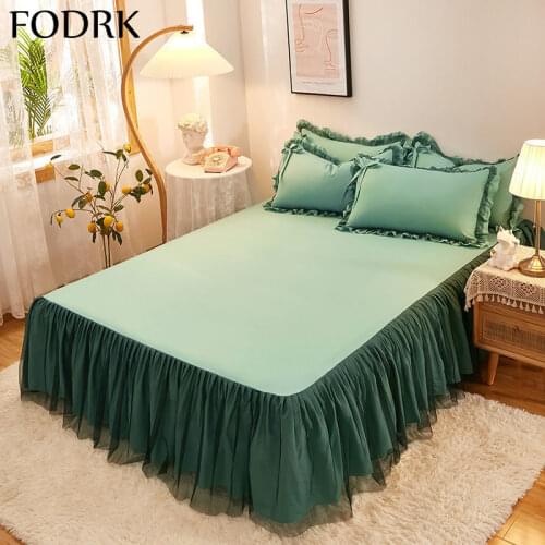 Elastic Bed Sheets Skirt Linen Full Double Bedspreads Cover King Size Pillowcase Cotton Mattress Fitted Winter Queen Bedding Set