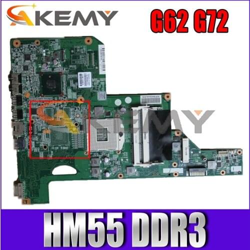 615849-001 615849-601 For HP Pavillion G62 G72 Notebook Mainboard 01013Y000-600-G HM55 DDR3 Laptop Motherboard